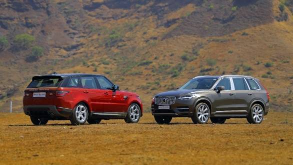Exclusive comparison test Range Rover Sport vs Volvo XC90 Overdrive