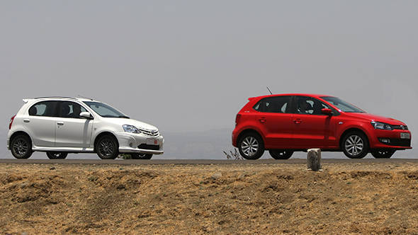 The Toyota Etios Liva TRD Sportivo and the VW Polo GT