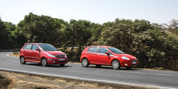 Comparo: 2013 Fiat Punto 90 HP vs Tata Vista D90 in India