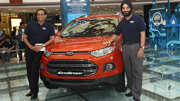 Vinay Piparsania, executive-director marketing for sales and Joginder Singh, president and MD with the Ford EcoSport