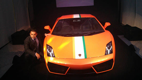 Pavan Shetty head of operations, Lamborghini India with the limited Indian edition Gallardo