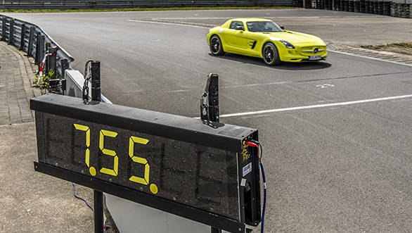 Mercedes SLS AMG Electric Drive at the Nurburgring