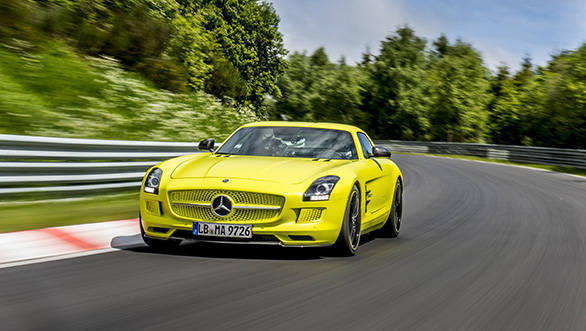 Mercedes SLS AMG Electric Drive at the Nurburgring