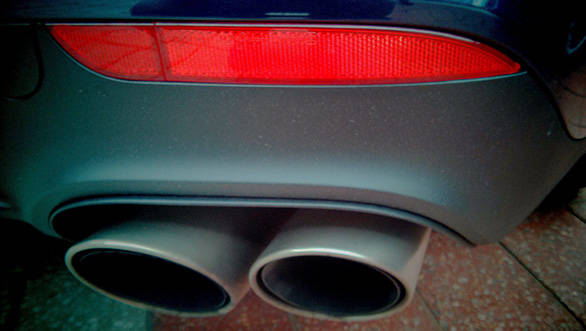 The sporty twin exhausts of the 2013 Porsche Panamera 4S