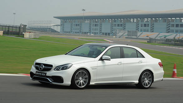 The E63 AMG can dance! The steering is precise and has a fantastic feel to it. It's not ponderous and turn-in is quick