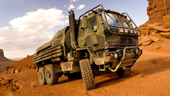 The medium utility military truck
