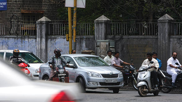 Rishaad and I, waiting at the lights after missing an exit