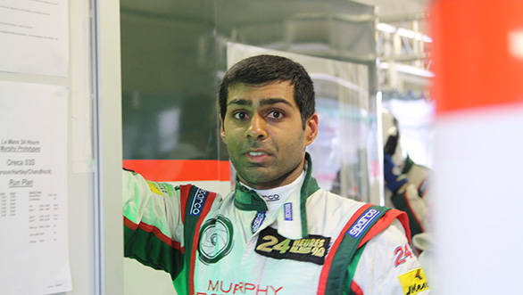 Even after racing virtually the entire night, Chandhok looks fresh