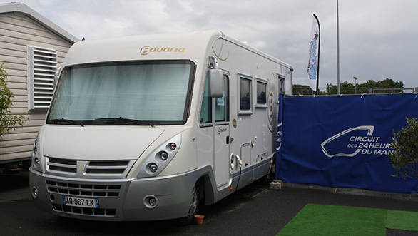 At the 2013 edition of the 24 Hours of Le Mans, Karun found himself living in this little campervan.