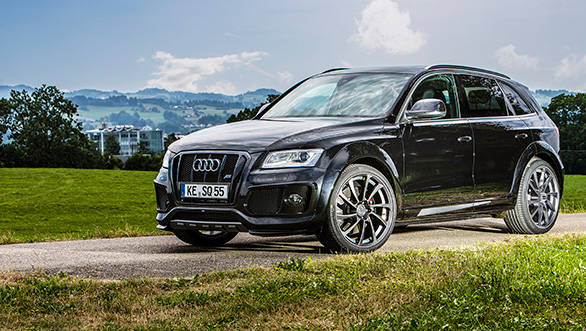 SQ5 has been given a wide body kit with new bumpers, redone side skirts and drawn-out wheel arches