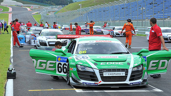 The cars that feature in this series are detuned versions of the GT3 R8 LMS Ultra (with a milder aero package)