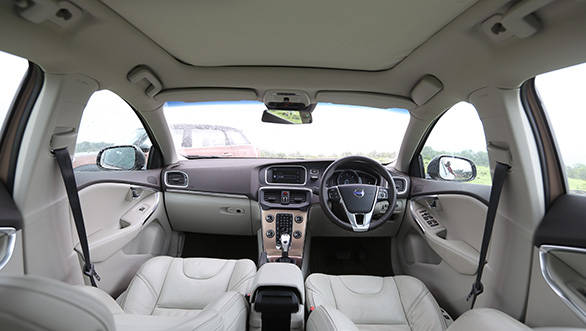 The V40's classy interior feel a tad more premium than the Mini's