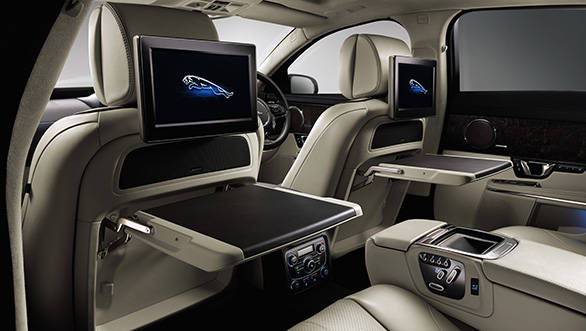 Inside, the 2014 XJ gets reclining seats in the rear, massage functions for seats, two 10.2