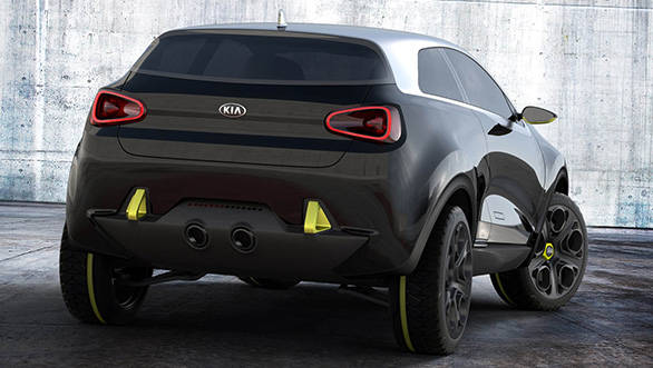 The Niro is painted in black with neon yellow and stainless steel accents