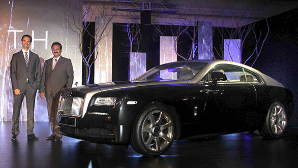 Herfried Hasenoehrl with Sharad Kachalia at the launch of the Rolls-Royce Wraith