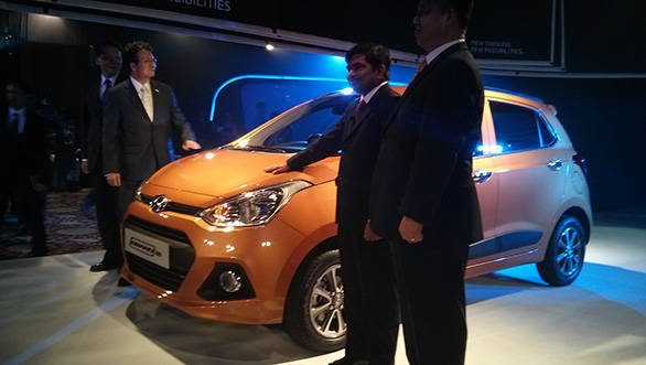 Hyundai officials with the new Grand i10