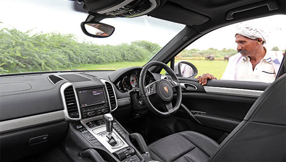 Gorgeous Panamera inspired interiors are luxurious but features like the grab rails remind you of the SUV intent