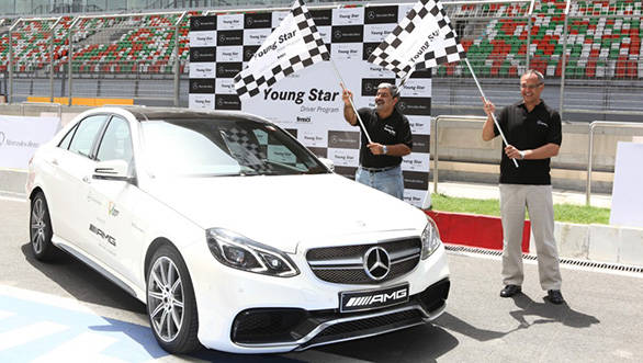 Vicky Chandok, President, FMSCI and Mr. Eberhard Kern, MD & CEO, Mercedes-Benz India at the Grand Finale of Young Star Driver Program