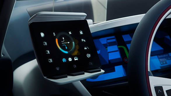 Tablets behind the steering wheel can be customised according to your like... like your extended smartphone