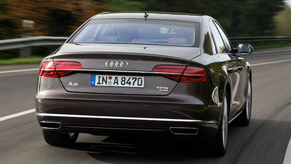 Sleeker lamps, a revised bumper and new trapezoidal exhausts outline the changes at the rear