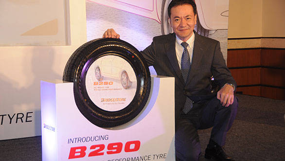 Tomio Fukuzumi, MD, Bridgestone India Pvt Ltd at the unveling of the B290