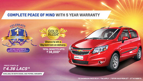 The Chevrolet Sail U-VA now comes with a 5-year warranty