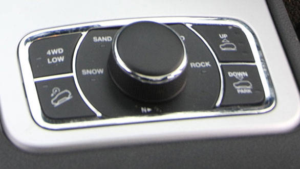 Range Rover style rotary off-road control. Interiors look great and are well built but feel a little plasticky in areas