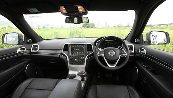 The interiors of the Jeep Grand Cherokee