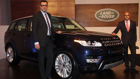  Rohit Suri, Vice President, Jaguar & Land Rover India and Mr. Del Sehmar, Head of PR and Communications at the India launch of the all-new Range Rover Sport.