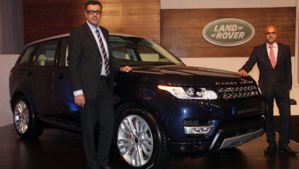 Rohit Suri, Vice President, Jaguar & Land Rover India and Mr. Del Sehmar, Head of PR and Communications at the India launch of the all-new Range Rover Sport.