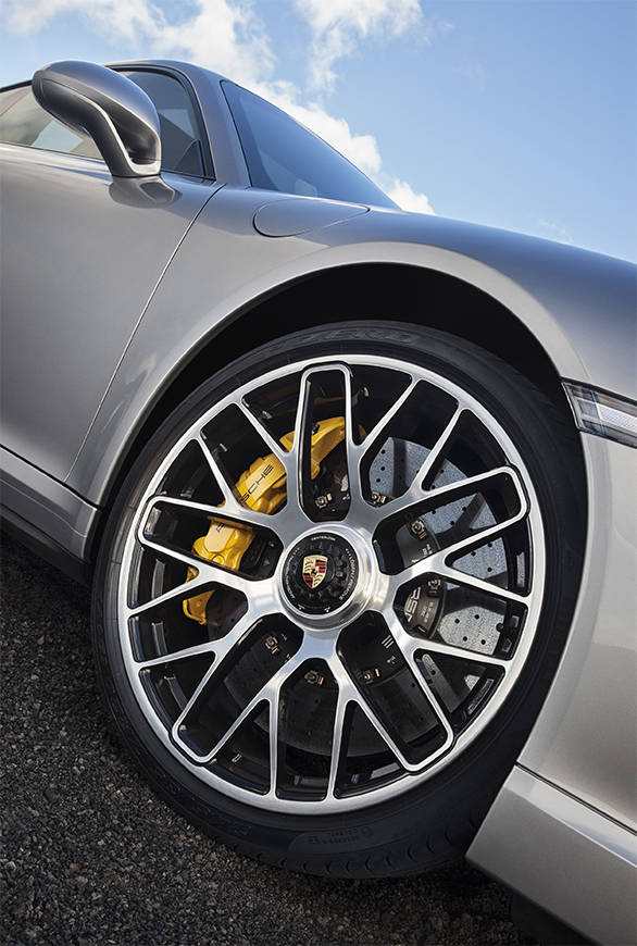 Porsche claims that 911 Turbo S busts the famed north loop of the Nordschleife in 7 minutes and 27 seconds on standard production tyres, and drops another 3 seconds using performance tyres.
