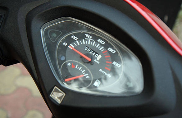The Activa has very simple meters