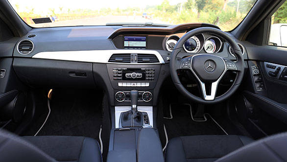 The dashboard looks sportier with silver inserts rather than the wood detailing