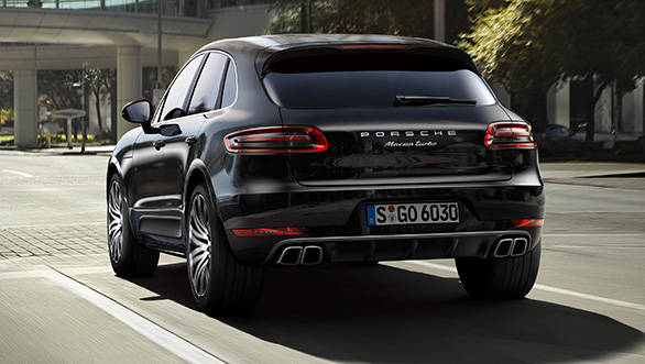 The rear lights on the Macan are LEDs and the diffuser is flanked on both sides by twin tailpipes