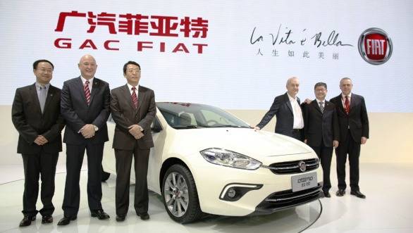 Officials of Fiat GAC at the unveiling of the new Ottimo