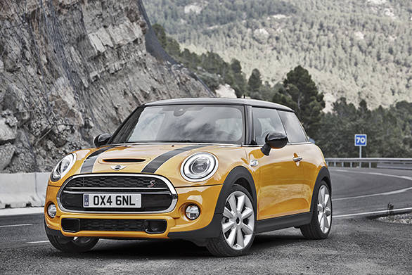 The Mini Cooper boasts of head-up display, collision and pedestrian warning with city braking function and park assist