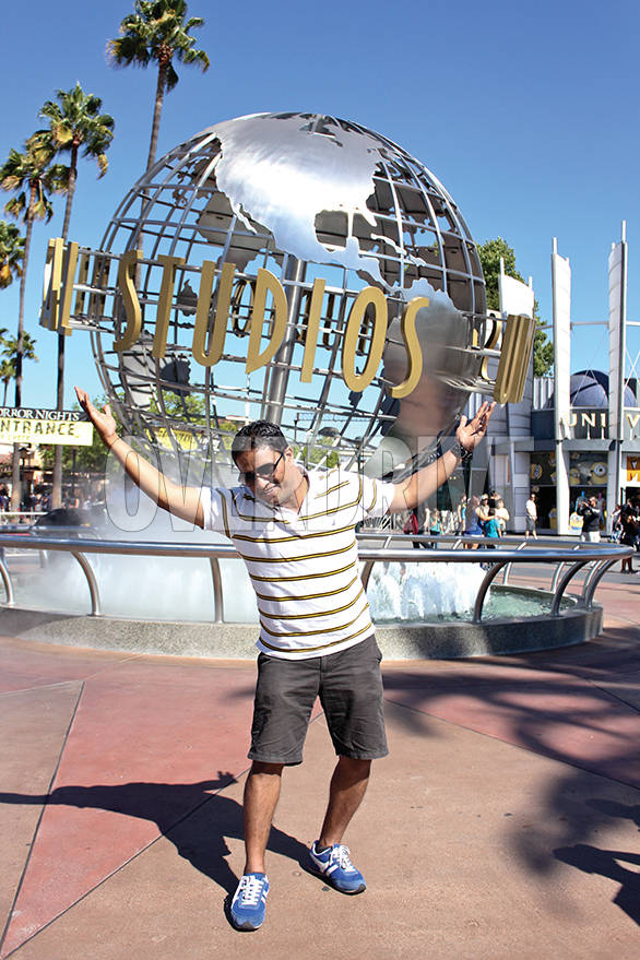Monkeying around at the Universal Studio's theme park