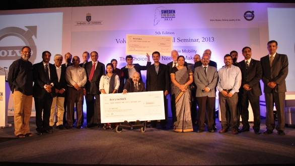 The Volvo Sustainable Mobility Award was instituted in 2011 by Volvo Buses in India with the aim to recognise outstanding efforts in the area of sustainable mobility