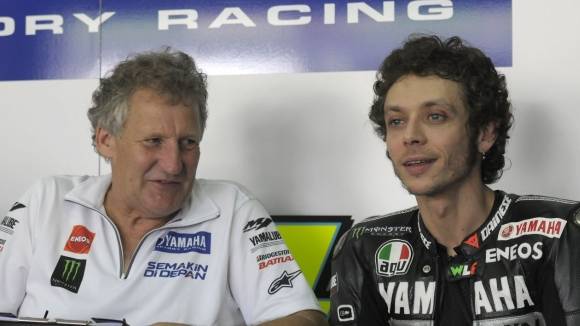 Valentino Rossi and Jerry Burgess together at the start of the 2013 season