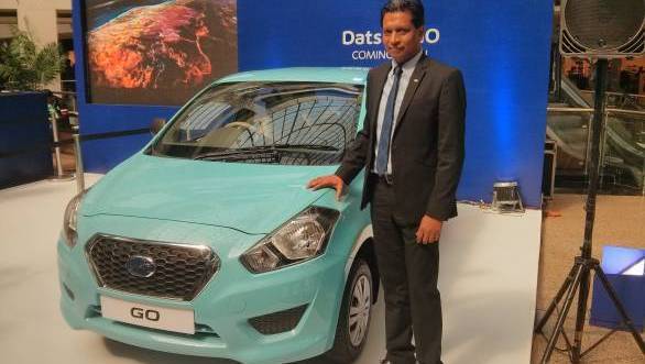 John Kullu seen here with the GO comes from Maruti Suzuki to Datsun and will be responsible for marketing at Datsun