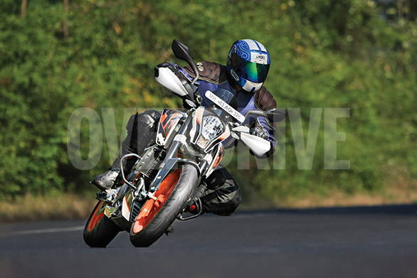 The KTM 390 is extremely familiar to look at but a much faster, thrilling ride