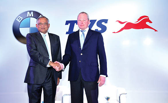 Venu Srinivasan, Chairman TVS Motor Company with Stephan Schaller, President BMW Motorrad