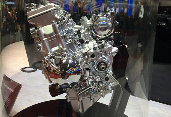 Kawasaki's supercharged engine displayed at Tokyo Motor Show 2013