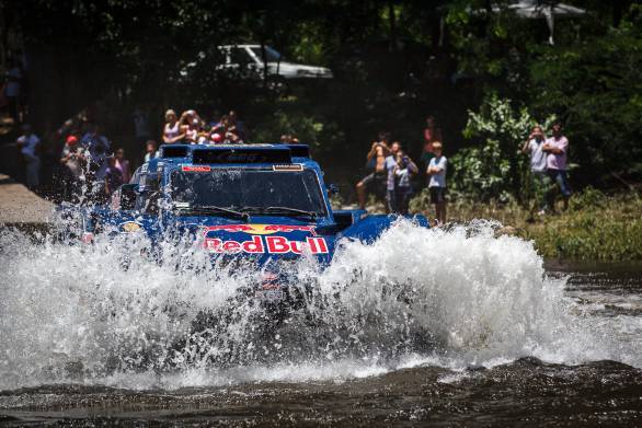 Carlos Sainz takes the Red Bull Buggy to the top of the timing sheets in the car category