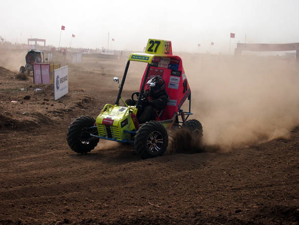 The Alagappa Chettiar College of Engineering and Technology buggy stood out with its bright colours