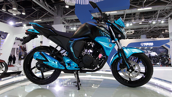 The Yamaha FZ concept displayed at Auto Expo 2014