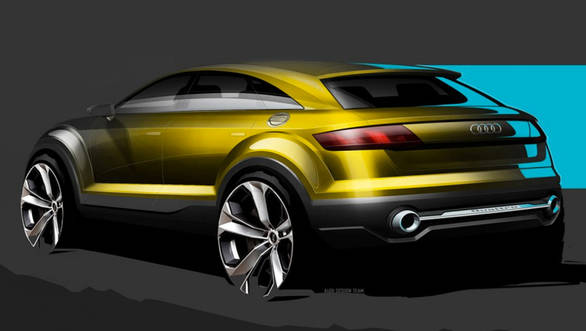The Audi Q4 Concept features quattro and a hybrid powertrain