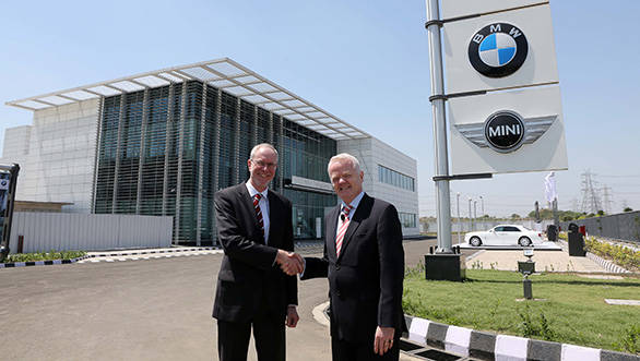 Philipp von Sahr and Joachim Geisller from BMW India inaugurating the new training centre in Gurgaon