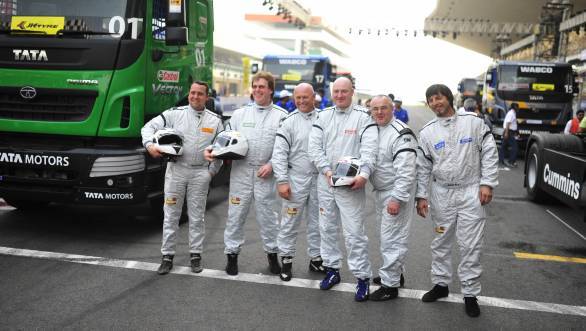 A merry bunch this lot - but it gets competitive out on track, off-track bonhomie aside