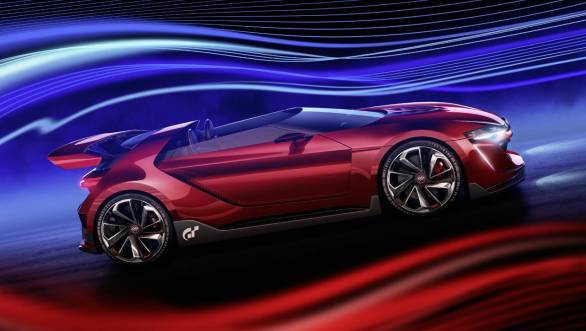 The aerodynamic design helps the GTI Roadster concept to power from 0-60 mph in 3.5 seconds